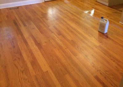 a floor before being resurfaced