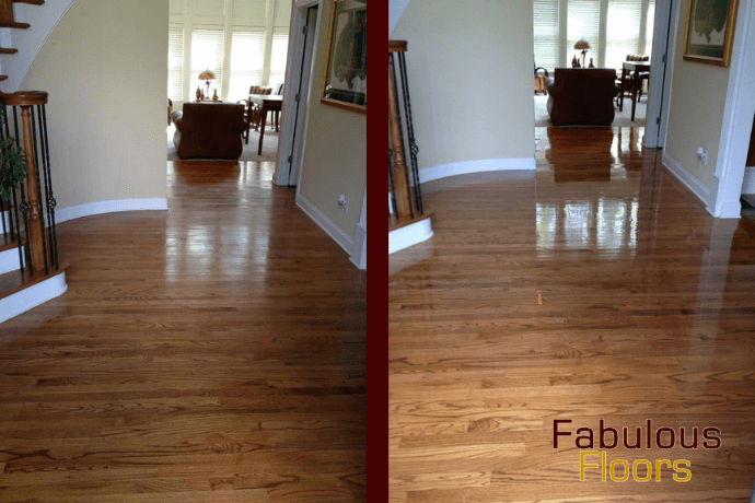before and after wood floor refinishing
