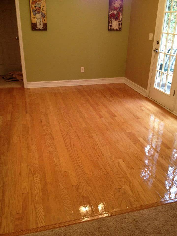 a photo taken after we finished resurfacing a wood floor in a tuscaloosa area