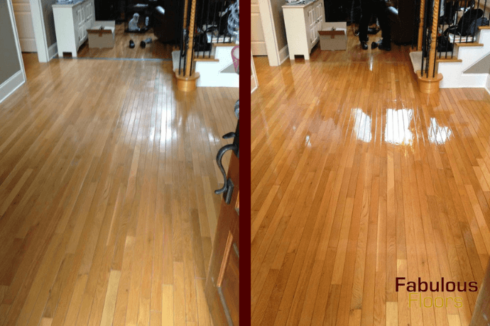 before and after hardwood floor refinishing in bessemer al